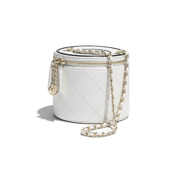 シャネル 偽物 スモール ヴァニティー ケース CC ラウンド ホワイト AP2193 B05719 C0200